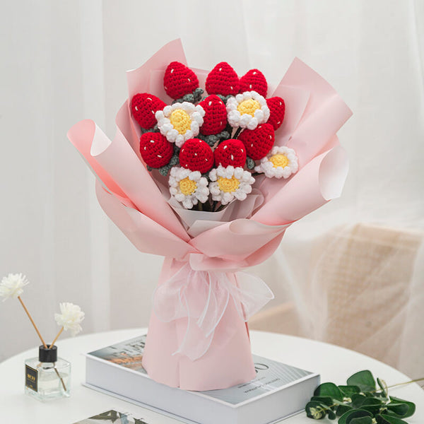 Blingcute, 2 Pcs cute Strawberry Flower