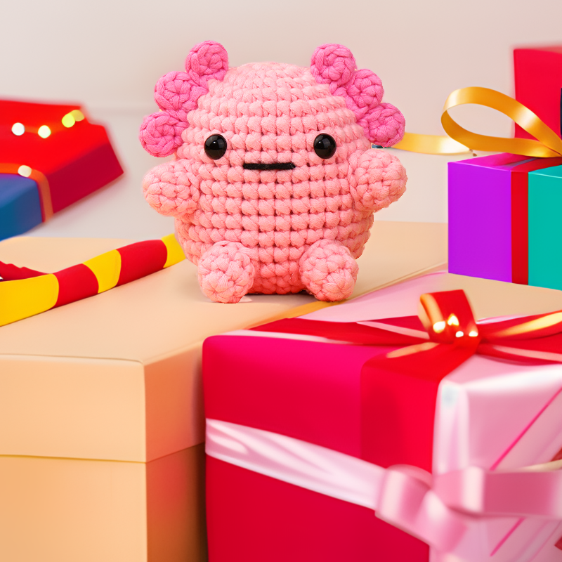 Blingcute | Crochet Kits | Crochet Animals | Crochet Animal Kit -Axolotl