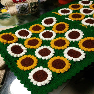 Blingcute | Crochet Cushion | Sunflower Cushion for Home Decor - Blingcute