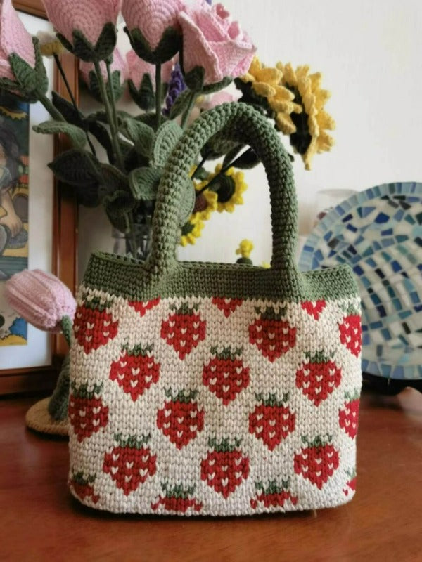 Strawberry Jam Bag Crochet Purse Crossbody Cute Food Fruit Jelly Accessory  Knitted Cute Gift - Etsy