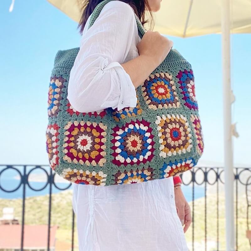 Stylish Crochet Flowery Handbag | Handmade Acrylic Wool Bag – Stylish  Crochet Flowery Handbag | Handmade Acrylic Wool Bag – Zupppy