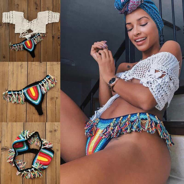 Crochet Bikini Set for Women - Handmade Crochet Sexy Bikini Set