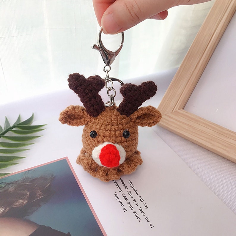 Crochet on sale animal keychain