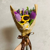 Blingcute | Handmade Crochet Flowers | Bouquet Sunflower Lavender Daisy Eucalyptus Tulips - Blingcute