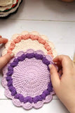 Crochet Coaster Crochet Coaster Cover Handmade Coaster Home Furnishings Round Coaster - Blingcute